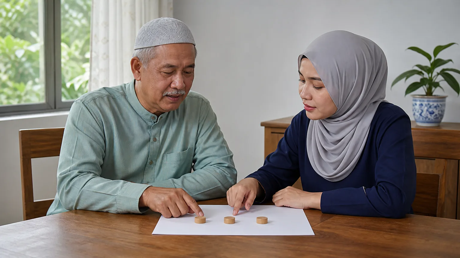 Pesakit Melayu Malaysia berbincang tentang pelan lawatan pemulihan di rumah